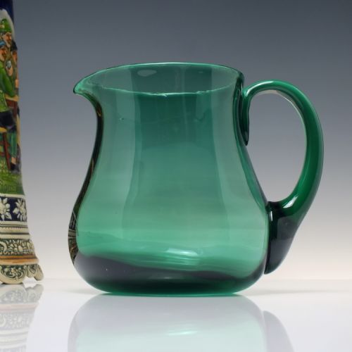 rare victorian bristol green water jug c1880 - CATEGORY: ANTIQUE GLASS - DATED VICTORIAN