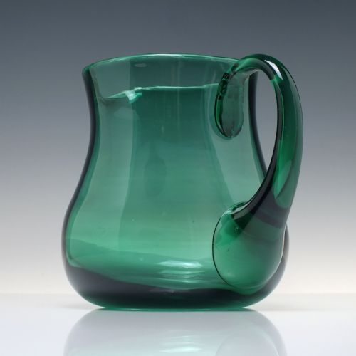 RARE VICTORIAN BRISTOL GREEN WATER JUG C1880 - ADDITIONAL PHOTO 2