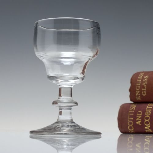 18th century double ogee dram glass c1760 - CATEGORY: ANTIQUE GLASS - DATED GEORGIAN