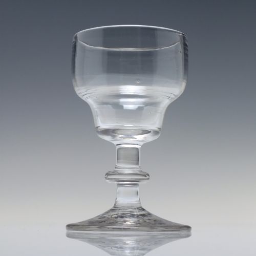 18TH CENTURY DOUBLE OGEE DRAM GLASS C1760 - ADDITIONAL PHOTO 1