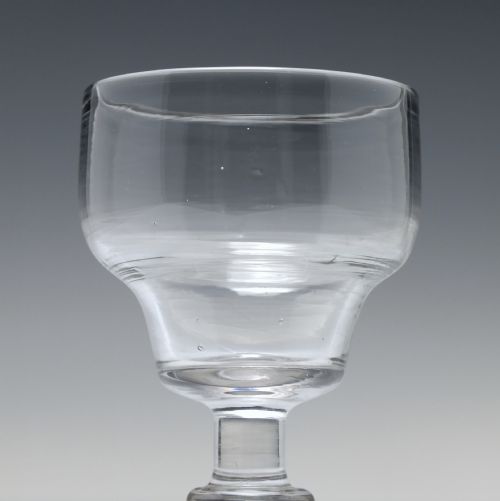 18TH CENTURY DOUBLE OGEE DRAM GLASS C1760 - ADDITIONAL PHOTO 2