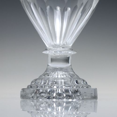 ENGRAVED 19TH CENTURY GLASS RUMMER WITH LEMON SQUEEZER FOOT C1800 - ADDITIONAL PHOTO 3