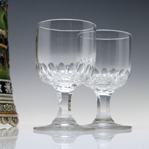 pair antique victorian glass rummers c1860 - CATEGORY: ANTIQUE GLASS - DATED GEORGIAN