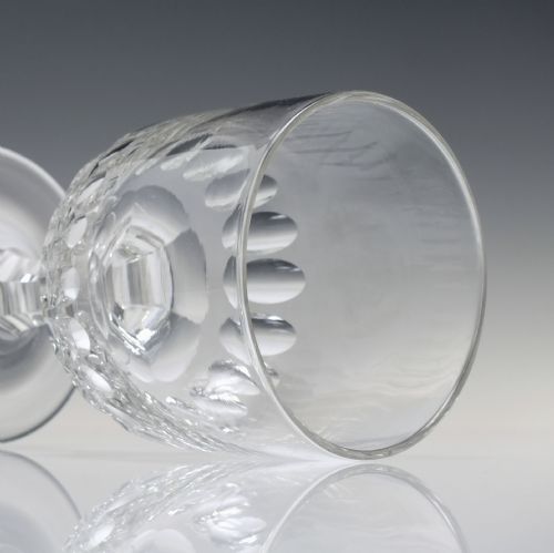 PAIR ANTIQUE VICTORIAN GLASS RUMMERS C1860 - ADDITIONAL PHOTO 4
