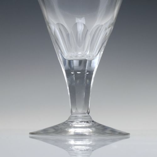 VICTORIAN ENGRAVED CONICAL BOWL GLASS RUMMER C1870 - ADDITIONAL PHOTO 3