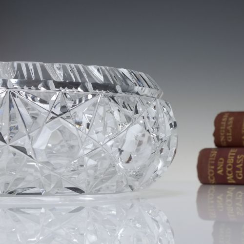 LARGE AMERICAN BRILLIANT CRYSTAL FRUIT BOWL POSSIBLY BY TUTHILL - ADDITIONAL PHOTO 1