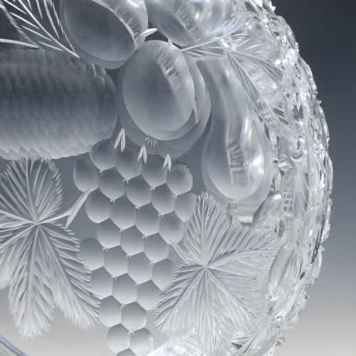 LARGE AMERICAN BRILLIANT CRYSTAL FRUIT BOWL POSSIBLY BY TUTHILL - ADDITIONAL PHOTO 6
