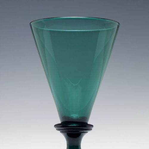 GEORGIAN BRISTOL GREEN WINE GLASS C1820 - ADDITIONAL PHOTO 3