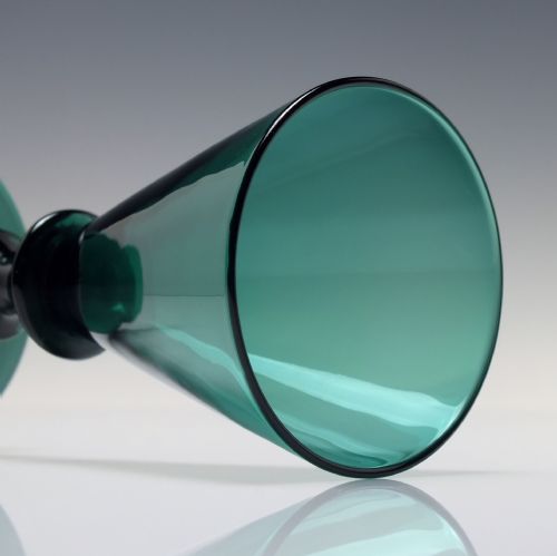 GEORGIAN BRISTOL GREEN WINE GLASS C1820 - ADDITIONAL PHOTO 5