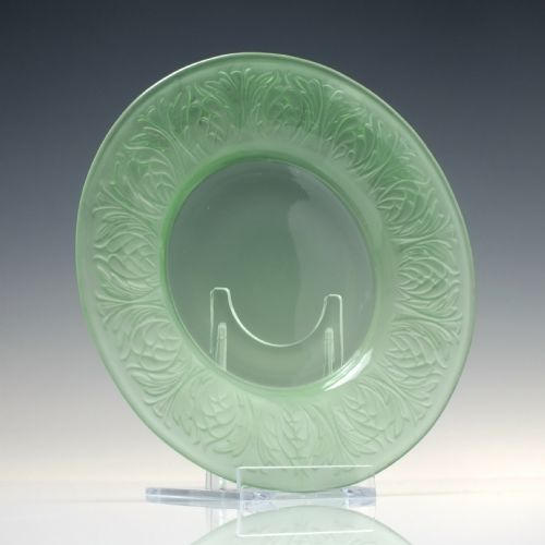 SIX WHEATSHEAF VASELINE GLASS PLATES C1920 - ADDITIONAL PHOTO 6