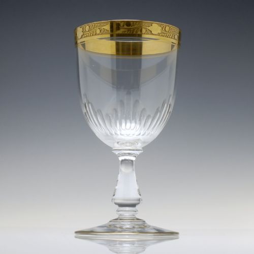 FRENCH ST LOUIS GILDED WINE GLASS C1950 - ADDITIONAL PHOTO 1