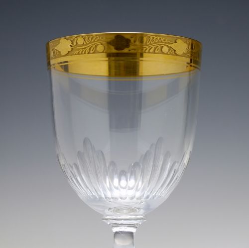 FRENCH ST LOUIS GILDED WINE GLASS C1950 - ADDITIONAL PHOTO 2