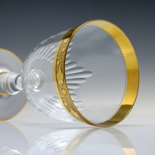 FRENCH ST LOUIS GILDED WINE GLASS C1950 - ADDITIONAL PHOTO 6
