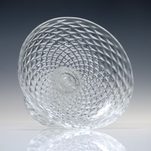 GEORGIAN NIPT DIAMOND WAIES 'WET' SWEETMEAT GLASS C1750 - ADDITIONAL PHOTO 1