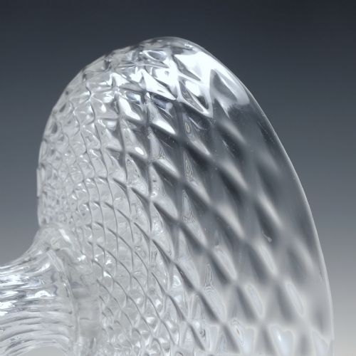 GEORGIAN NIPT DIAMOND WAIES 'WET' SWEETMEAT GLASS C1750 - ADDITIONAL PHOTO 3