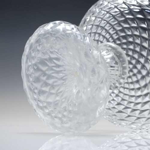 GEORGIAN NIPT DIAMOND WAIES 'WET' SWEETMEAT GLASS C1750 - ADDITIONAL PHOTO 4