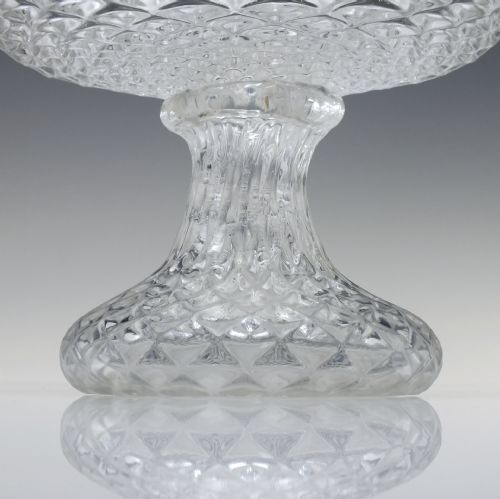GEORGIAN NIPT DIAMOND WAIES 'WET' SWEETMEAT GLASS C1750 - ADDITIONAL PHOTO 6