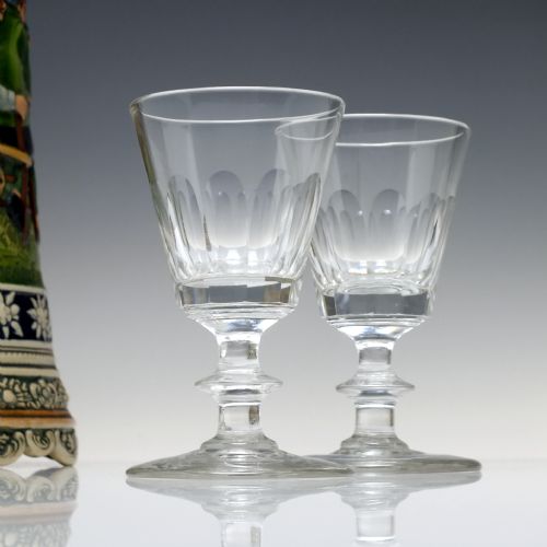 PAIR ANTIQUE 19TH CENTURY REGENCY WINE GLASSES C1820 - ADDITIONAL PHOTO 1