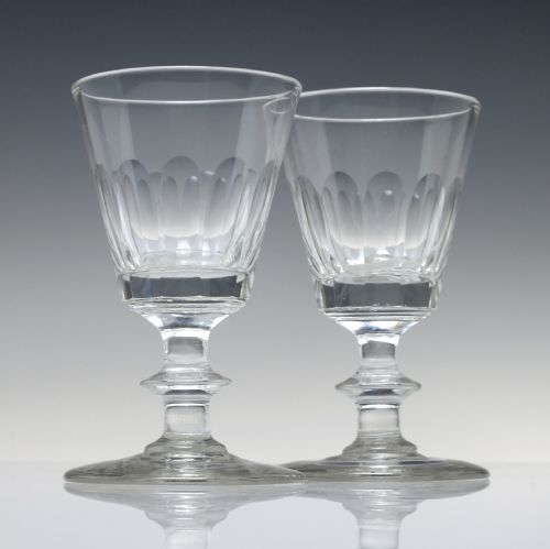 PAIR ANTIQUE 19TH CENTURY REGENCY WINE GLASSES C1820 - ADDITIONAL PHOTO 2