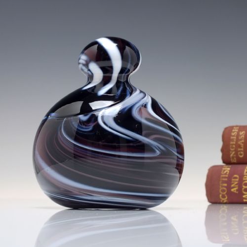victorian amethyst and white glass paperweight c1880 - CATEGORY: ANTIQUE GLASS - DATED VICTORIAN