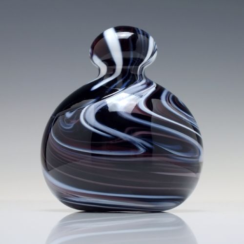 VICTORIAN AMETHYST AND WHITE GLASS PAPERWEIGHT C1880 - ADDITIONAL PHOTO 1