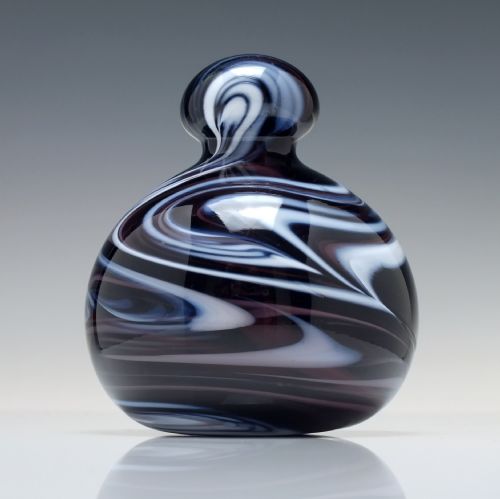 VICTORIAN AMETHYST AND WHITE GLASS PAPERWEIGHT C1880 - ADDITIONAL PHOTO 2