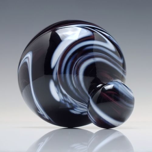 VICTORIAN AMETHYST AND WHITE GLASS PAPERWEIGHT C1880 - ADDITIONAL PHOTO 5