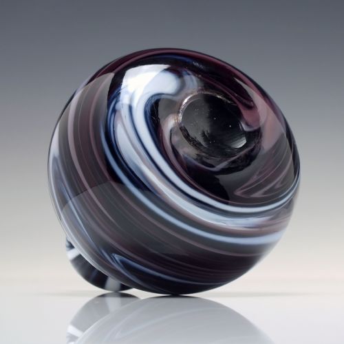 VICTORIAN AMETHYST AND WHITE GLASS PAPERWEIGHT C1880 - ADDITIONAL PHOTO 6