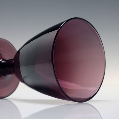 PAIR OR VICTORIAN AMETHYST PORT GLASS C1900 - ADDITIONAL PHOTO 3