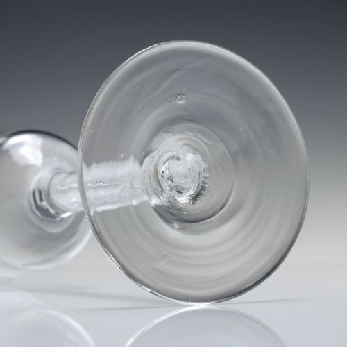 RARE OGEE BOWL GEORGIAN DOUBLE SERIES AIR TWIST WINE GLASS C1750 - ADDITIONAL PHOTO 7