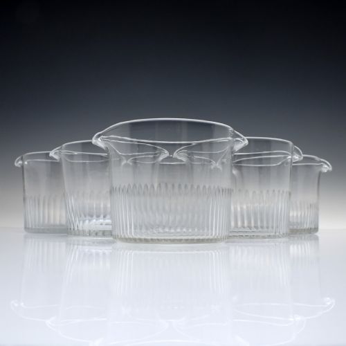 six georgian glass wine rinsers c1820 - CATEGORY: ANTIQUE GLASS - DATED GEORGIAN
