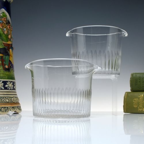 pair georgian glass wine rinsers c1820 - CATEGORY: ANTIQUE GLASS - DATED GEORGIAN