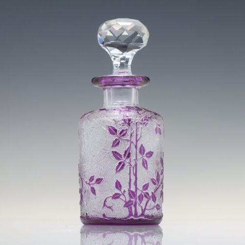 ART NOUVEAU BACCARAT EGLANTIER GLASS PERFUME BOTTLE C1910 - ADDITIONAL PHOTO 3