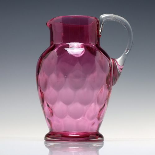 ANTIQUE VICTORIAN CRANBERRY GLASS JUG C1880 - ADDITIONAL PHOTO 1