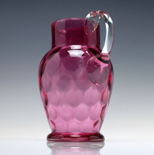 ANTIQUE VICTORIAN CRANBERRY GLASS JUG C1880 - ADDITIONAL PHOTO 2