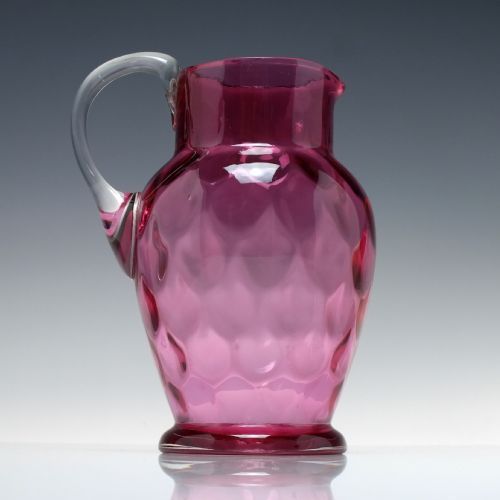 ANTIQUE VICTORIAN CRANBERRY GLASS JUG C1880 - ADDITIONAL PHOTO 3