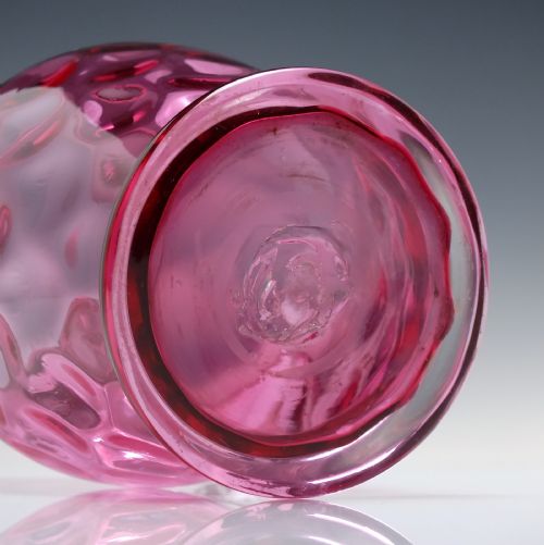 ANTIQUE VICTORIAN CRANBERRY GLASS JUG C1880 - ADDITIONAL PHOTO 5