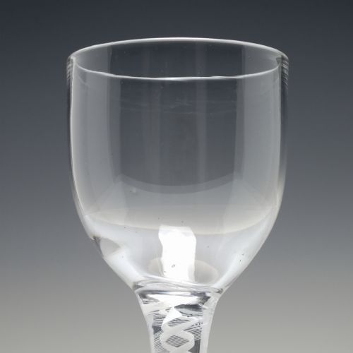 GEORGIAN DOUBLE SERIES OPAQUE TWIST WINE GLASS C1760 - ADDITIONAL PHOTO 2