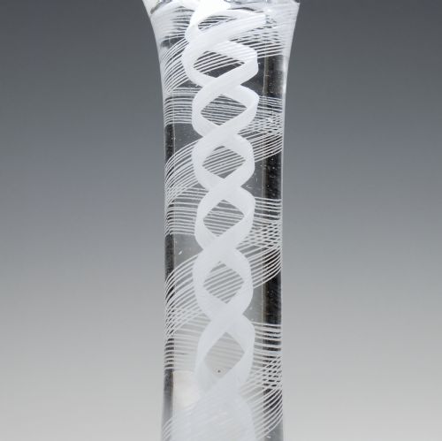 GEORGIAN DOUBLE SERIES OPAQUE TWIST WINE GLASS C1760 - ADDITIONAL PHOTO 4