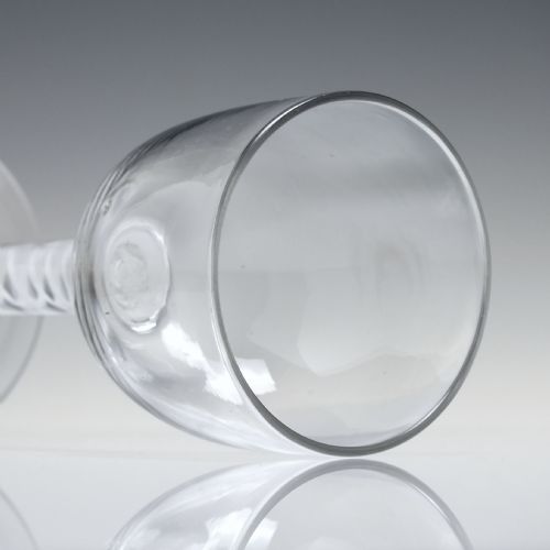 GEORGIAN DOUBLE SERIES OPAQUE TWIST WINE GLASS C1760 - ADDITIONAL PHOTO 5