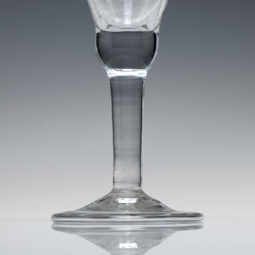 GEORGIAN THISTLE BOWL PLAIN STEM WINE GLASS C1740 - ADDITIONAL PHOTO 3