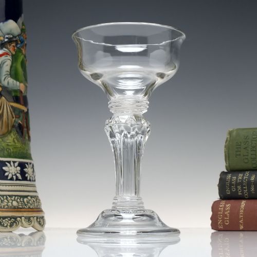 18th century pedestal stem champagne sweetmeat glass c1750 - CATEGORY: ANTIQUE GLASS - DATED GEORGIAN
