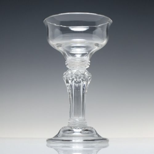 18TH CENTURY PEDESTAL STEM CHAMPAGNE SWEETMEAT GLASS C1750 - ADDITIONAL PHOTO 1