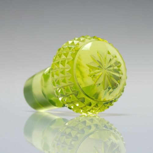 VICTORIAN VASELINE GLASS PERFUME BOTTLE C1880 - ADDITIONAL PHOTO 6