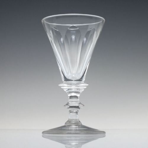 victorian slice cut wine glass c1840 - CATEGORY: ANTIQUE GLASS - DATED VICTORIAN