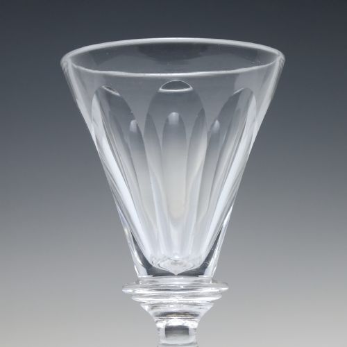 VICTORIAN SLICE CUT WINE GLASS C1840 - ADDITIONAL PHOTO 1