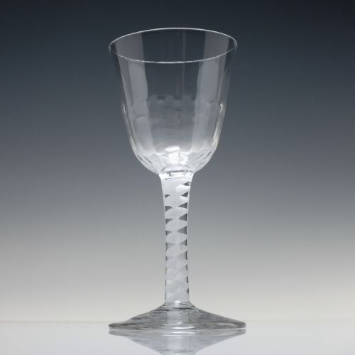 18TH CENTURY SINGLE SERIES OPAQUE TWIST WINE GLASS C1760 - ADDITIONAL PHOTO 1