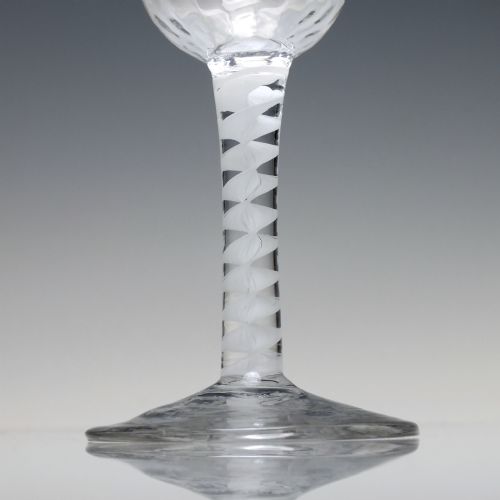 18TH CENTURY SINGLE SERIES OPAQUE TWIST WINE GLASS C1760 - ADDITIONAL PHOTO 3