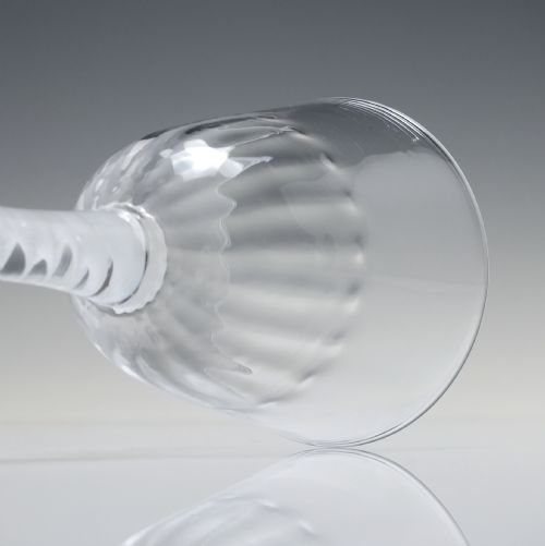 18TH CENTURY SINGLE SERIES OPAQUE TWIST WINE GLASS C1760 - ADDITIONAL PHOTO 7
