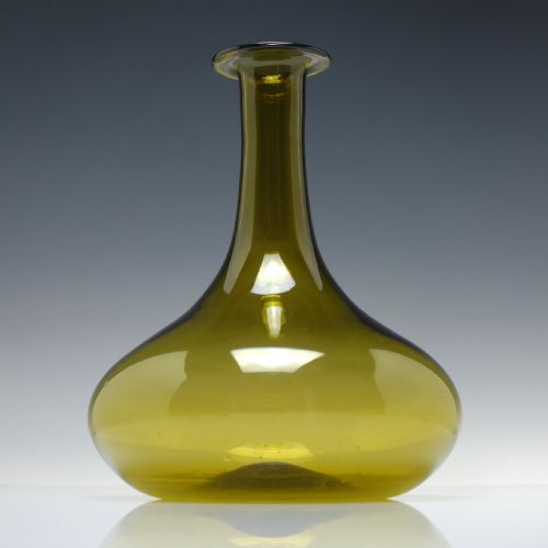 RARE 19TH CENTURY AMBER GLASS MELL DECANTER C1830 - ADDITIONAL PHOTO 1